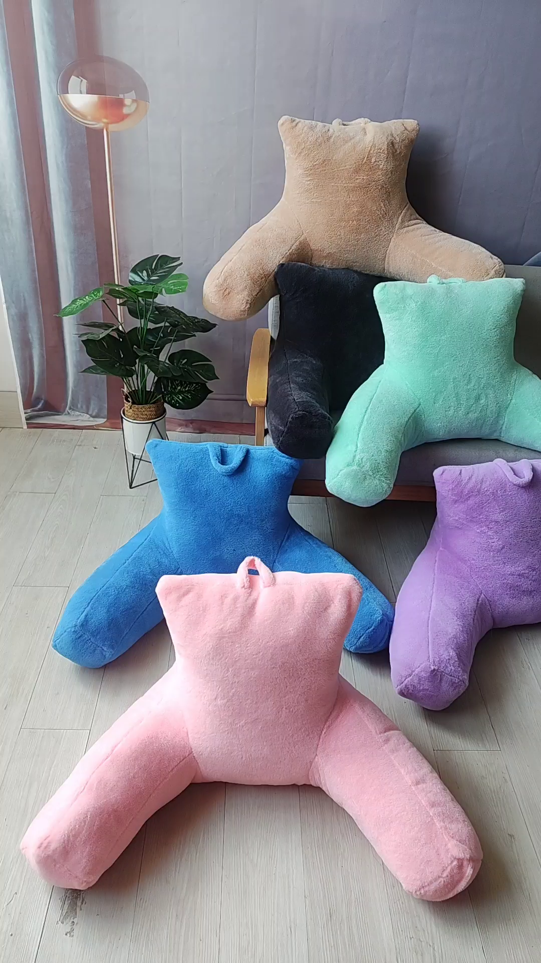 91家纺网 家纺一手货源 找家纺 （总）李帅家居 2025新款兔毛腰靠床头靠背沙发靠垫腰靠椅子垫阅读枕头靠垫靠背