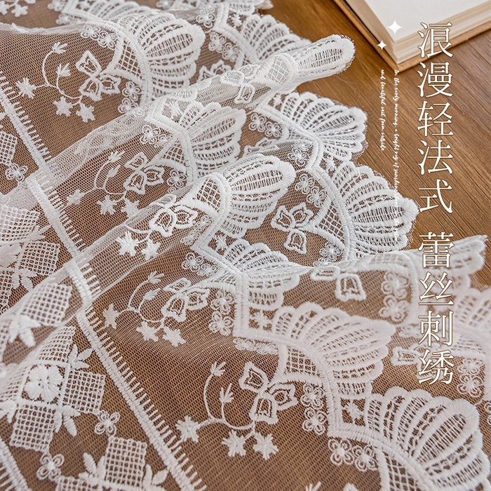 91家纺网 家纺一手货源 找家纺 南通大梧纺织 2025新款法式复古水晶之恋桌旗 水晶之恋 35*150cm