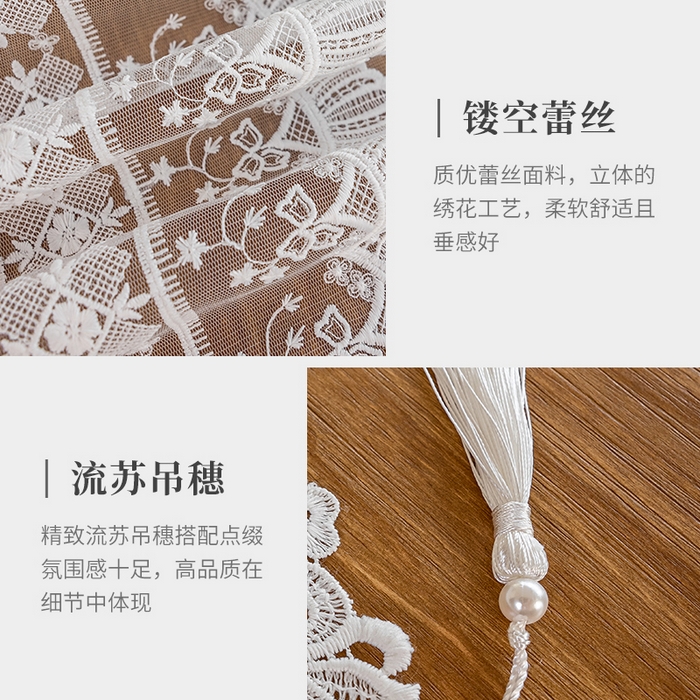 91家纺网 家纺一手货源 找家纺 南通大梧纺织 2025新款法式复古水晶之恋桌旗 水晶之恋 35*150cm