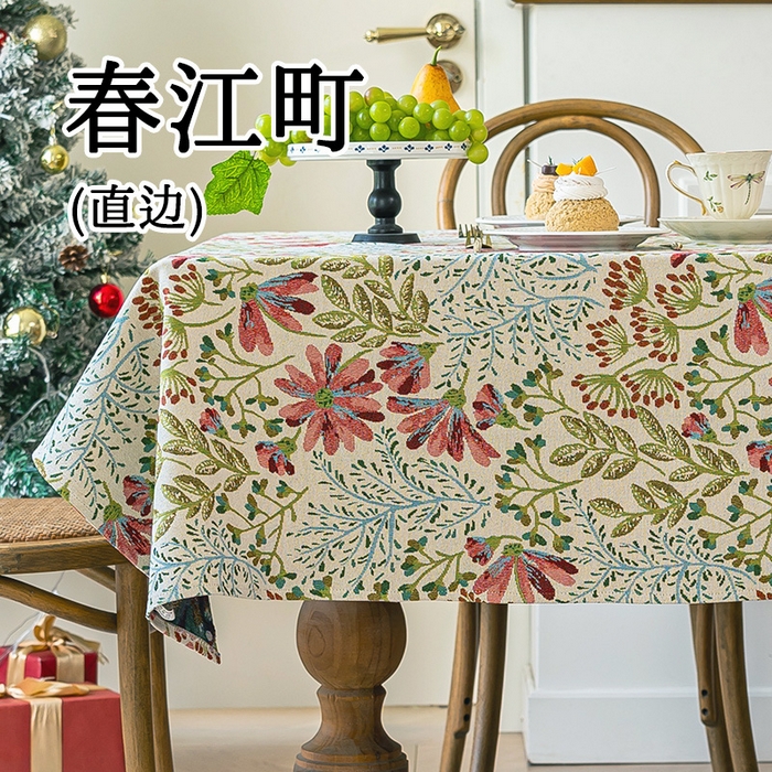 91家纺网 家纺一手货源 找家纺 （总）南通大梧纺织 2025新款家居美学美式田园春江町桌布