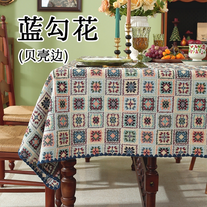 91家纺网 家纺一手货源 找家纺 （总）南通大梧纺织 2025新款家居美学美式田园春江町桌布