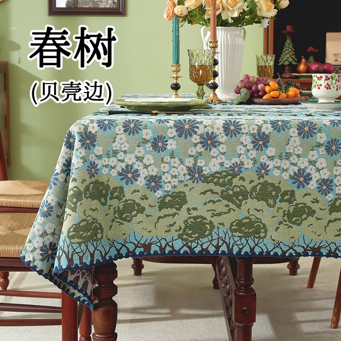 91家纺网 家纺一手货源 找家纺 （总）南通大梧纺织 2025新款家居美学美式田园春江町桌布