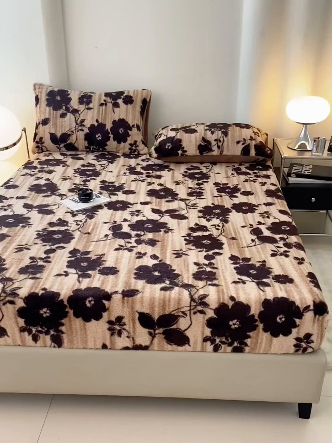 91家纺网 家纺一手货源 找家纺 悦织语 2025新款高克重加厚美拉德獭兔毛床笠床褥子床护垫 兔毛-漫漫