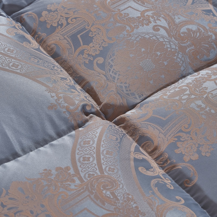 91家纺网 家纺一手货源 找家纺 暖羽屋羽绒馆  2025新款绒子含量95鹅绒被芯 双人羽绒被子 2米春秋被 冬被95白鹅绒被子1.8米床婚庆被芯 H凡尔赛纳