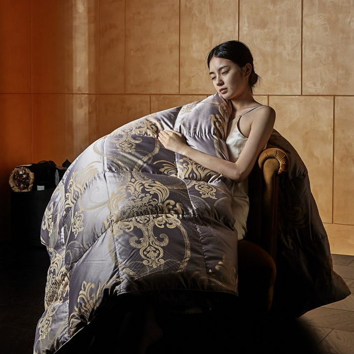 91家纺网 家纺一手货源 找家纺 暖羽屋羽绒馆  2025新款绒子含量95鹅绒被芯 双人羽绒被子 2米春秋被 冬被95白鹅绒被子1.8米床婚庆被芯 H欧罗雅