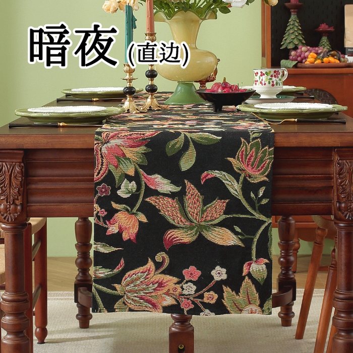 91家纺网 家纺一手货源 找家纺 （总）南通大梧纺织 2025新款家居美学美式田园春江町桌旗