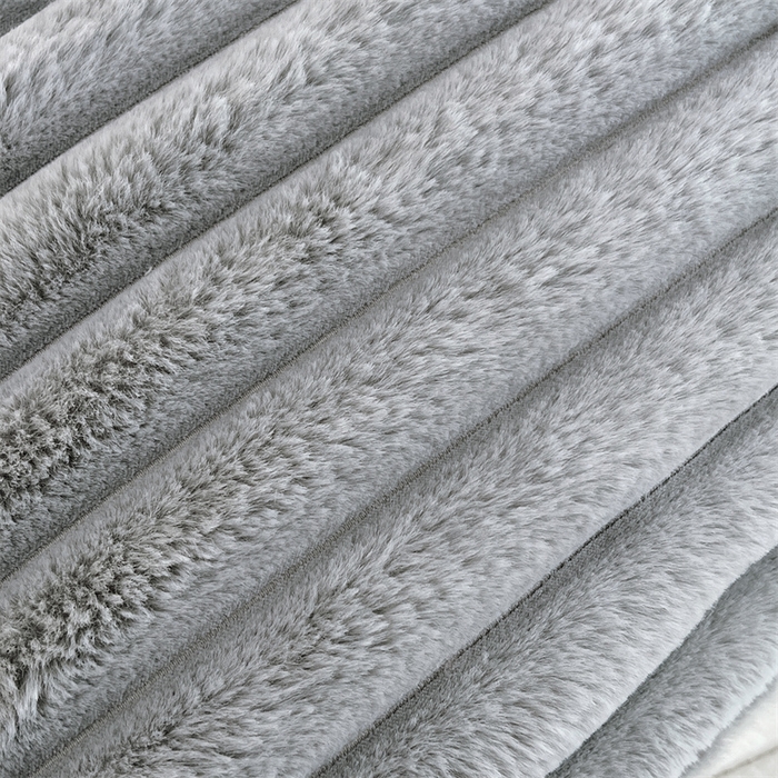 91家纺网 家纺一手货源 找家纺 梦舒羽 2025新款兔毛绒双人枕套牛奶绒加长法兰绒枕芯套法莱绒枕头套-抽条 兔毛绒抽条-烟雨灰