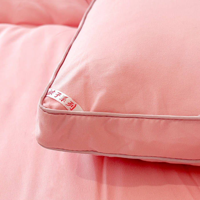 91家纺网 家纺一手货源 找家纺 丽莱美家纺 2025新款牛奶棉新疆羽丝绵被被子被芯-云柔系列 云柔-粉