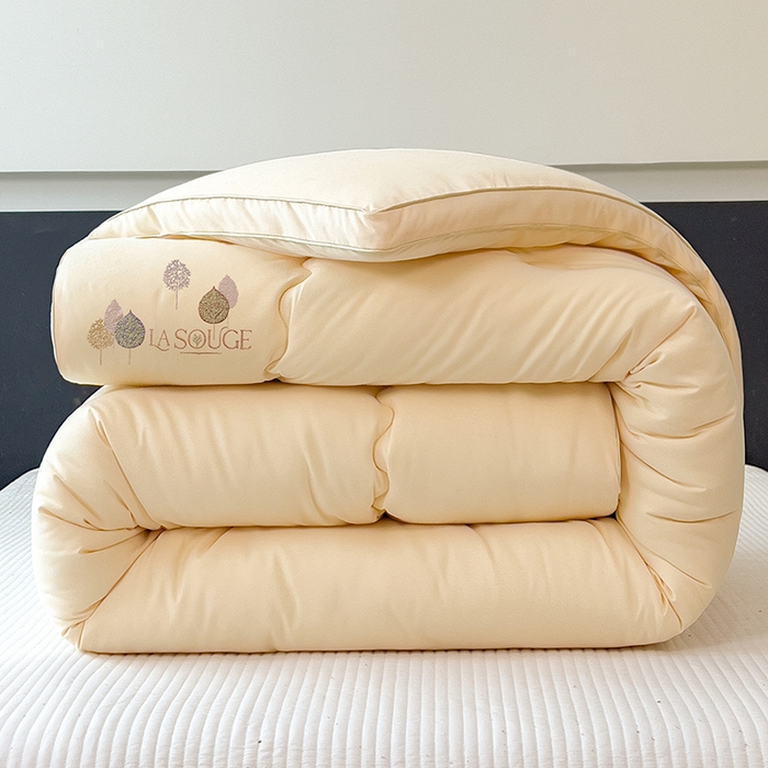 91家纺网 家纺一手货源 找家纺 丽莱美家纺 2025新款牛奶棉新疆羽丝绵被被子被芯-云柔系列 云柔-黄