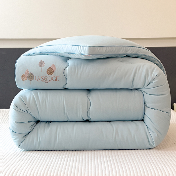 91家纺网 家纺一手货源 找家纺 丽莱美家纺 2025新款牛奶棉新疆羽丝绵被被子被芯-云柔系列 云柔-蓝