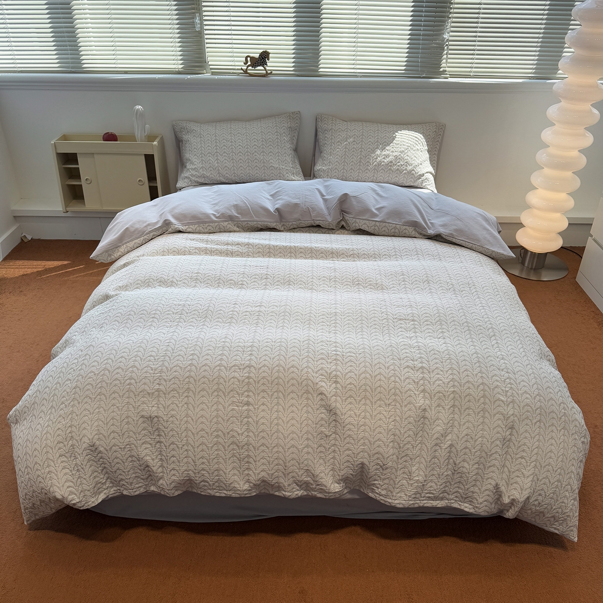 91家纺网 家纺一手货源 找家纺 （总）慕尚家纺 2025新款全棉空气立体提花磨毛四件套