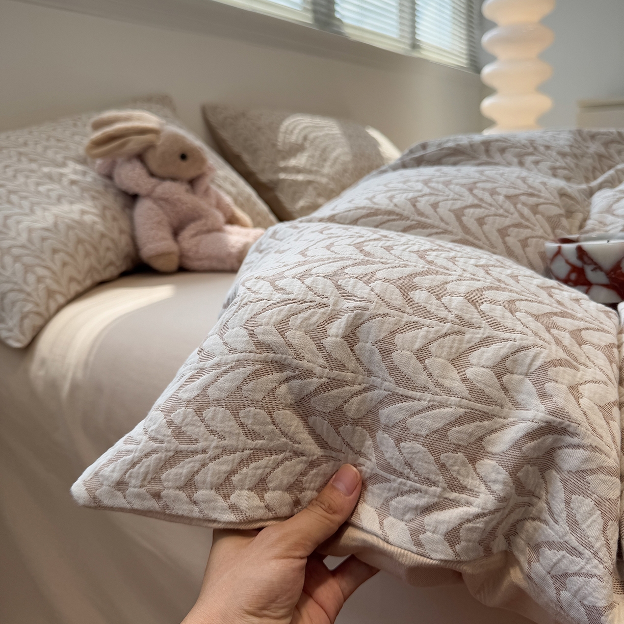 91家纺网 家纺一手货源 找家纺 （总）慕尚家纺 2025新款全棉空气立体提花磨毛四件套