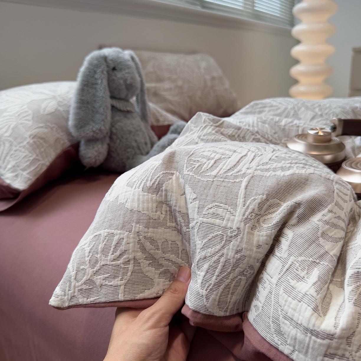 91家纺网 家纺一手货源 找家纺 （总）慕尚家纺 2025新款全棉空气立体提花磨毛四件套