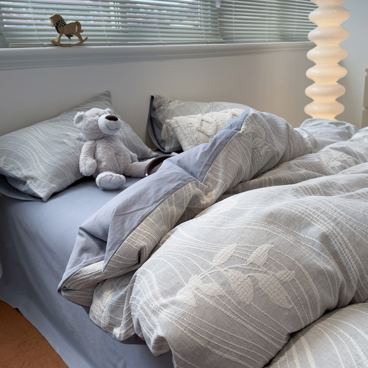 91家纺网 家纺一手货源 找家纺 （总）慕尚家纺 2025新款全棉空气立体提花磨毛四件套