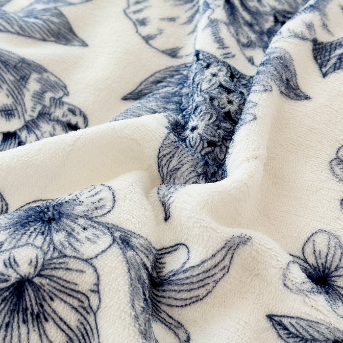 91家纺网 家纺一手货源 找家纺 默忆 2025新款牛奶绒豆豆被被子被芯 青花瓷