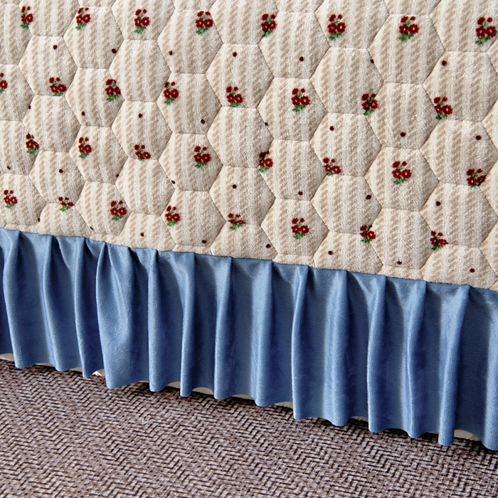 91家纺网 家纺一手货源 找家纺 情煊家纺 2025新款简约加厚A类牛奶绒夹棉印花床盖 西高地