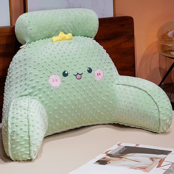 仟亿莱 2025新款卡通压泡豆豆绒拥抱式腰靠 拥抱豆豆恐龙