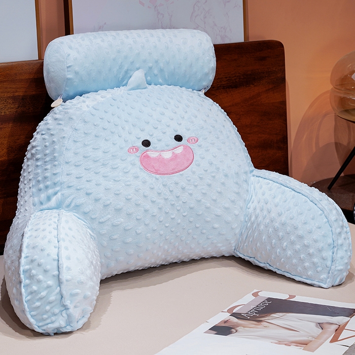 仟亿莱 2025新款卡通压泡豆豆绒拥抱式腰靠 拥抱豆豆鲨鱼