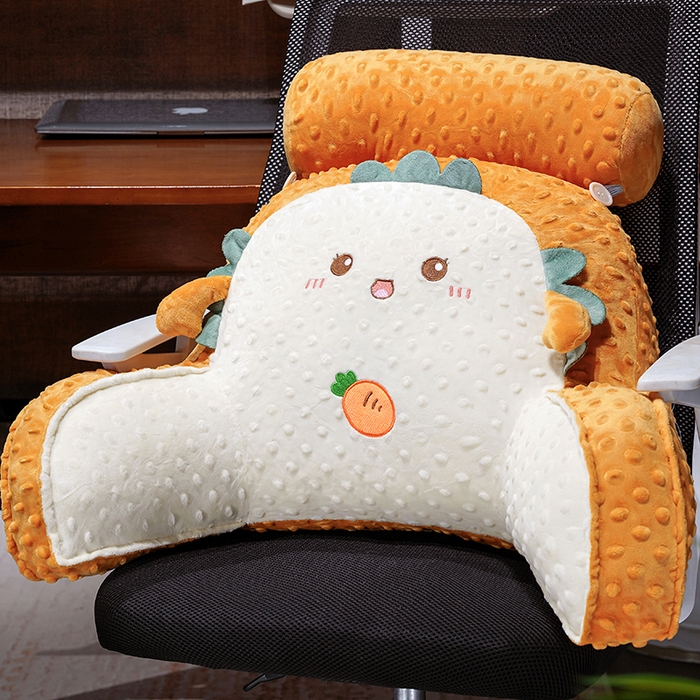 91家纺网 家纺一手货源 找家纺 仟亿莱 2025新款卡通压泡豆豆绒拥抱式腰靠 拥抱豆豆水豚