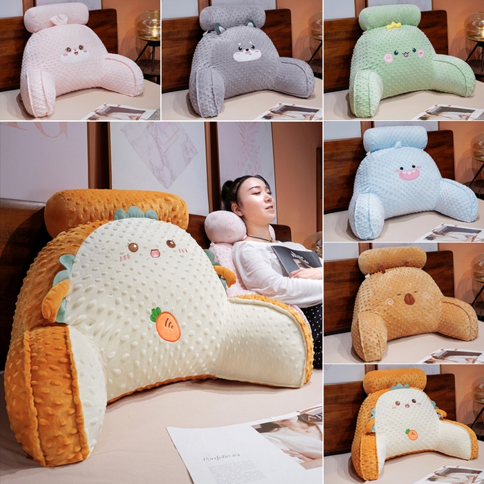 91家纺网 家纺一手货源 找家纺 （总）仟亿莱 2025新款卡通压泡豆豆绒拥抱式腰靠