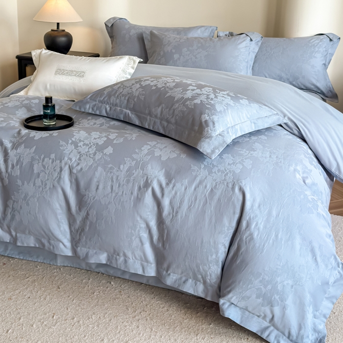 91家纺网 家纺一手货源 找家纺 （总）魅都2025秋冬 全棉厚织长绒棉磨毛立体浮雕提花四件套全棉四件套微风知晓