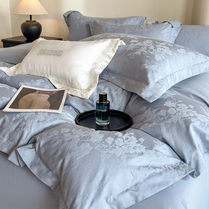 （总）魅都2025秋冬 全棉厚织长绒棉磨毛立体浮雕提花四件套全棉四件套微风知晓