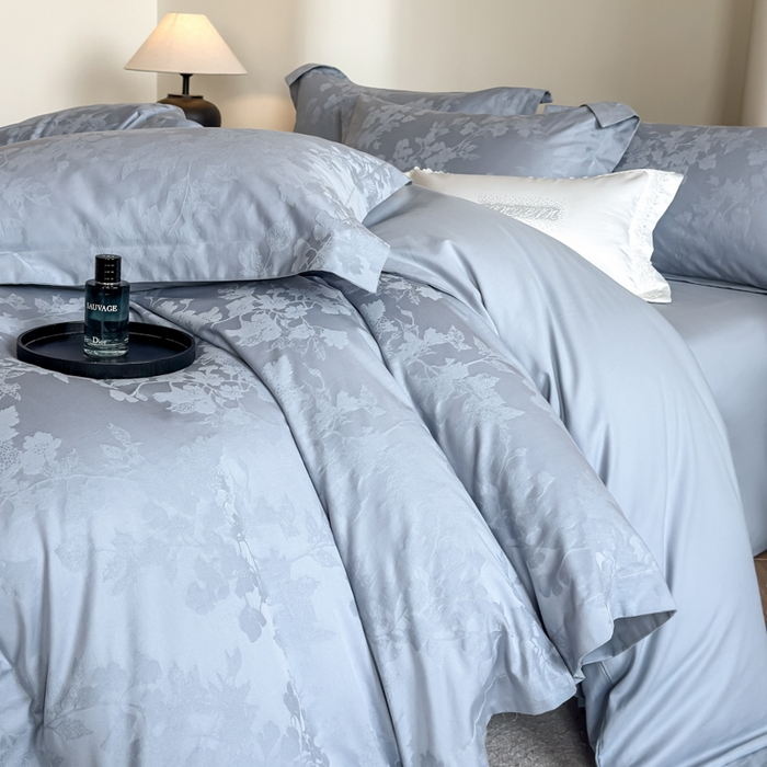 91家纺网 家纺一手货源 找家纺 （总）魅都2025秋冬 全棉厚织长绒棉磨毛立体浮雕提花四件套全棉四件套微风知晓