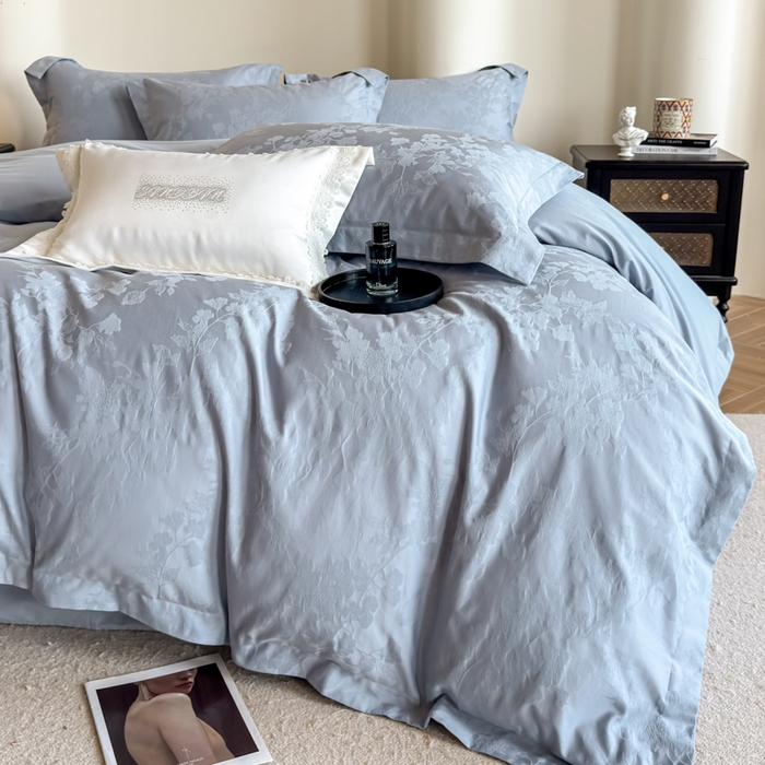 91家纺网 家纺一手货源 找家纺 （总）魅都2025秋冬 全棉厚织长绒棉磨毛立体浮雕提花四件套全棉四件套微风知晓