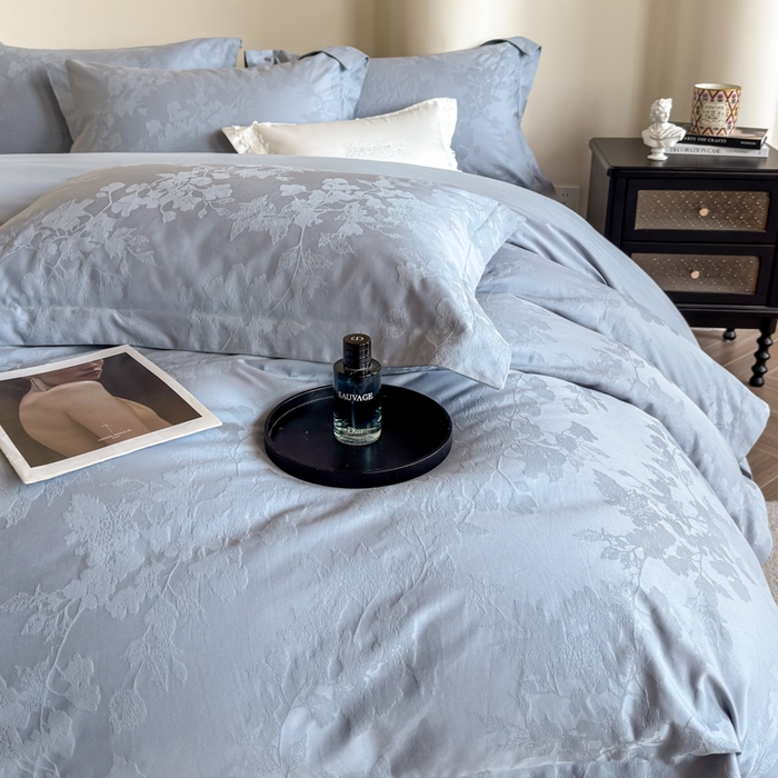 91家纺网 家纺一手货源 找家纺 （总）魅都2025秋冬 全棉厚织长绒棉磨毛立体浮雕提花四件套全棉四件套微风知晓