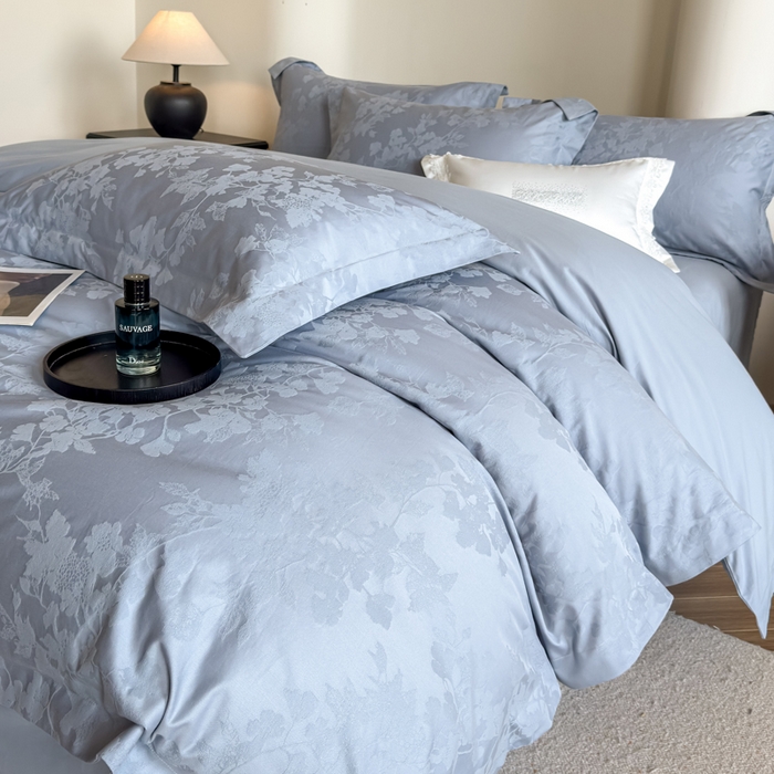 91家纺网 家纺一手货源 找家纺 （总）魅都2025秋冬 全棉厚织长绒棉磨毛立体浮雕提花四件套全棉四件套微风知晓