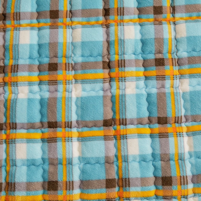 91家纺网 家纺一手货源 找家纺 澳梵家居 2025新款无印风牛奶绒夹棉床笠 幽蓝格调