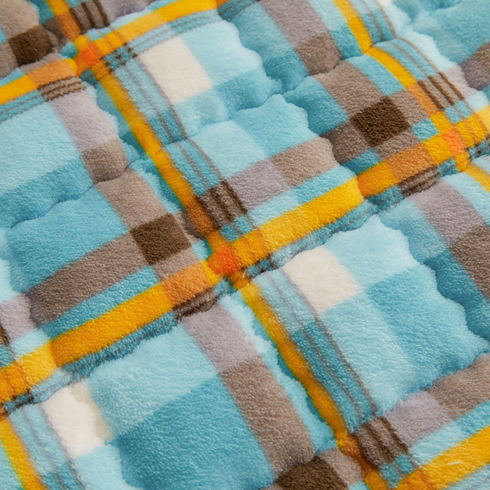 91家纺网 家纺一手货源 找家纺 澳梵家居 2025新款无印风牛奶绒夹棉床笠 幽蓝格调