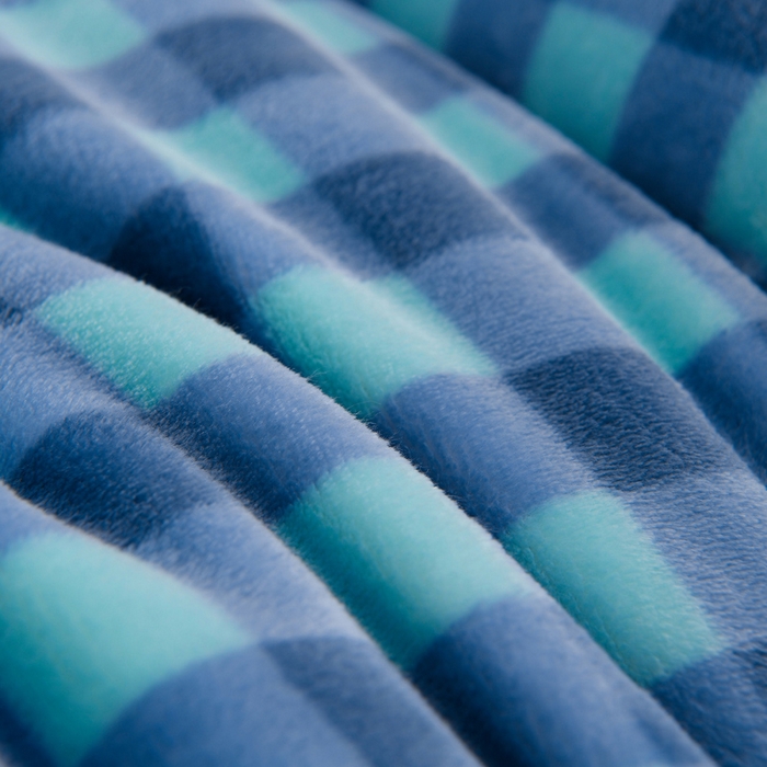 91家纺网 家纺一手货源 找家纺 圣楚家纺 2025秋冬新款亲肤舒适暖心羊羔绒牛奶绒AB面冬被被子被芯 蓝调