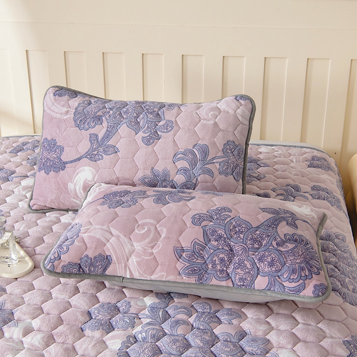 91家纺网 家纺一手货源 找家纺 情煊家纺 2025新款A类牛奶绒印花夹棉床垫 秘境