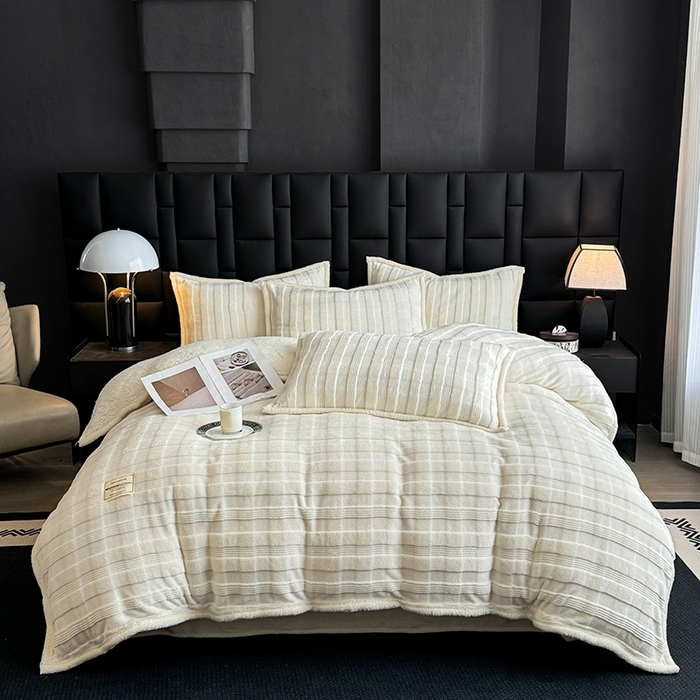 91家纺网 家纺一手货源 找家纺 （总）青竹苑 2025新款A类玉兔绒北极绒纯色单被套被套单件