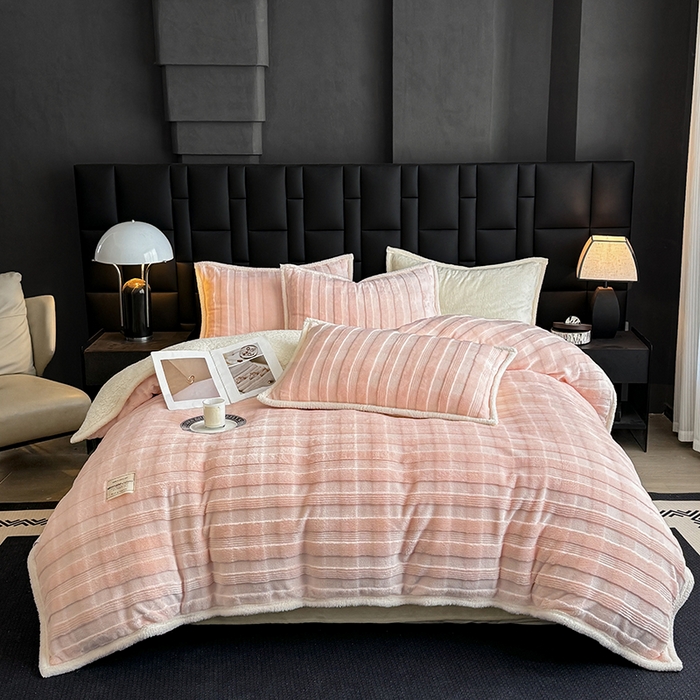 91家纺网 家纺一手货源 找家纺 青竹苑 2025新款A类玉兔绒北极绒纯色单被套被套单件 玉兔玉【双面加绒】