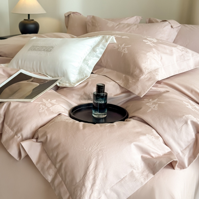 （总）魅都 2025秋冬全棉厚织长绒棉磨毛立体浮雕提花四件套全棉四件套遇见花海