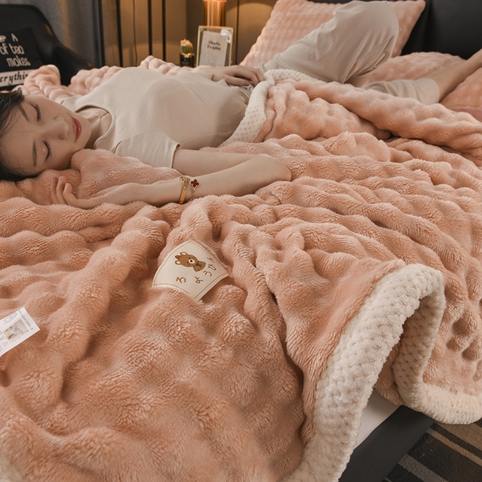91家纺网 家纺一手货源 找家纺 （总）青竹苑 2025新款兔毛绒多功能盖毯毛毯