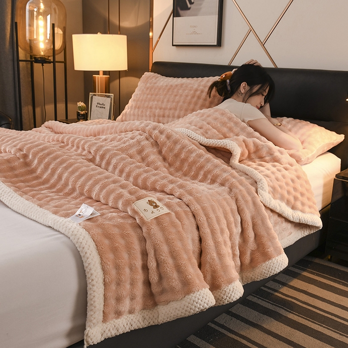 91家纺网 家纺一手货源 找家纺 （总）青竹苑 2025新款兔毛绒多功能盖毯毛毯