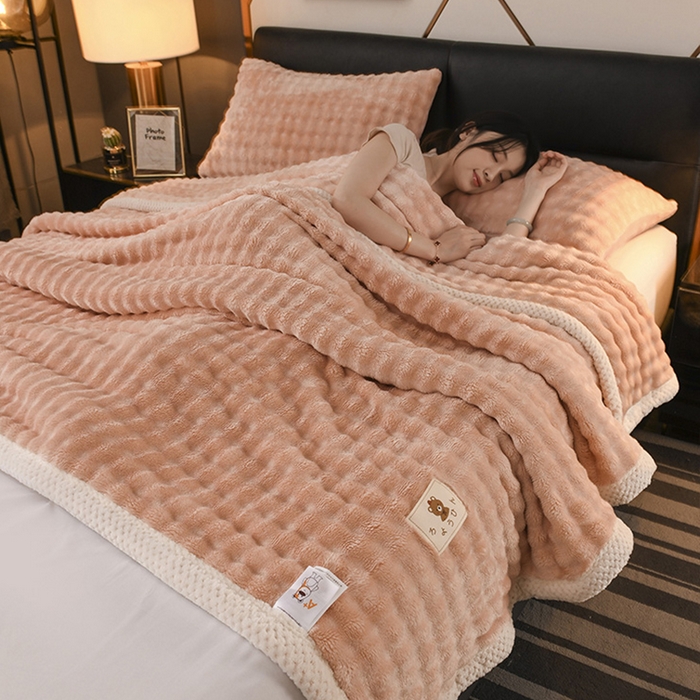 91家纺网 家纺一手货源 找家纺 （总）青竹苑 2025新款兔毛绒多功能盖毯毛毯