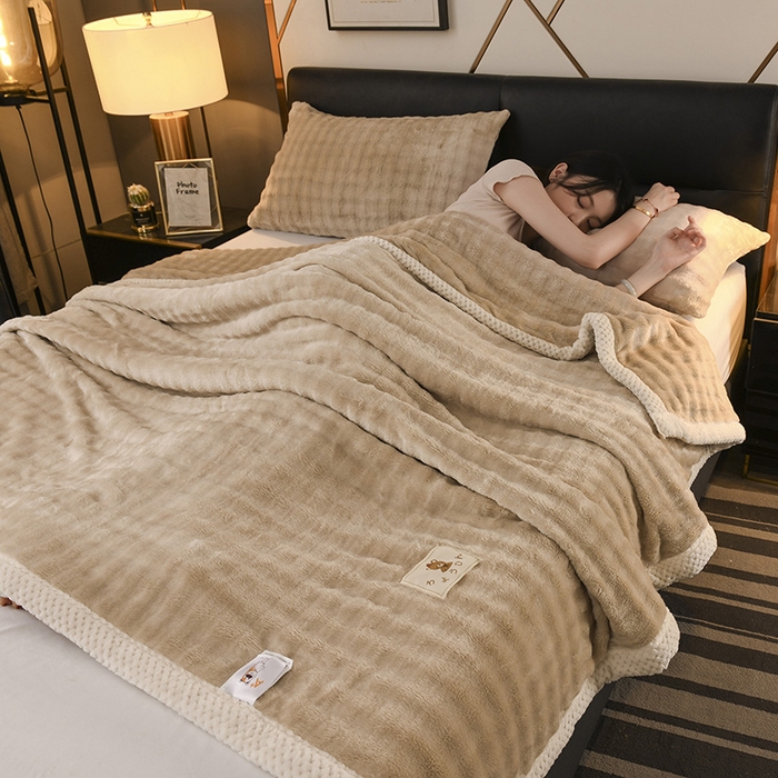 91家纺网 家纺一手货源 找家纺 （总）青竹苑 2025新款兔毛绒多功能盖毯毛毯