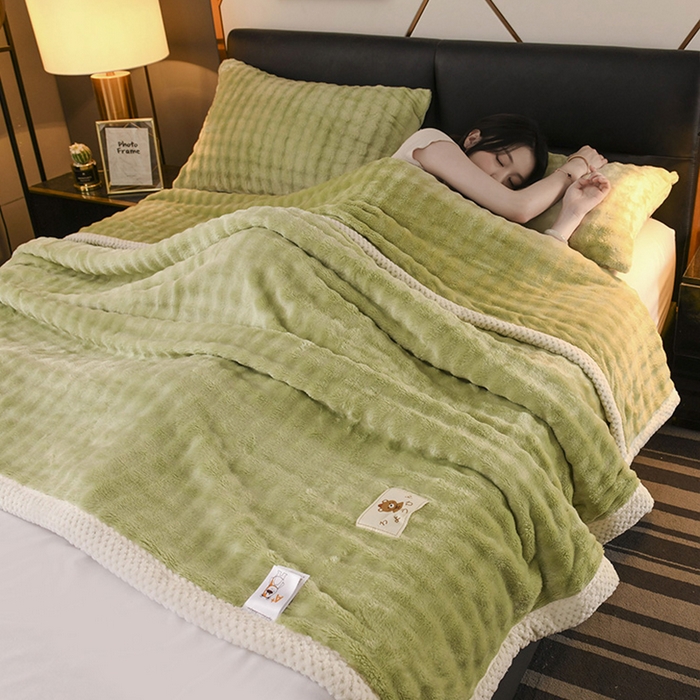 91家纺网 家纺一手货源 找家纺 （总）青竹苑 2025新款兔毛绒多功能盖毯毛毯