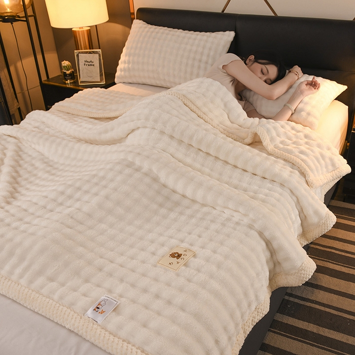 91家纺网 家纺一手货源 找家纺 （总）青竹苑 2025新款兔毛绒多功能盖毯毛毯