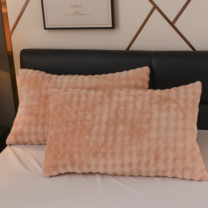 91家纺网 家纺一手货源 找家纺 青竹苑 2025新款兔毛绒多功能盖毯毛毯 简梦-玉粉1