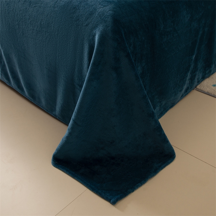 91家纺网 家纺一手货源 找家纺 恋绒家纺 2025新款小熊牛奶绒四件套卡通被套宿舍学生三件套 小熊先生-宝石蓝