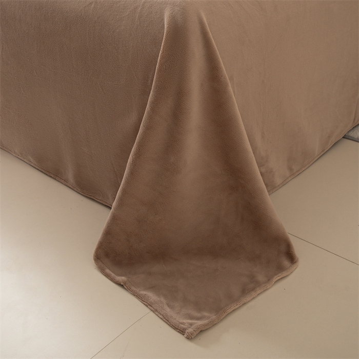 91家纺网 家纺一手货源 找家纺 恋绒家纺 2025新款小熊牛奶绒四件套卡通被套宿舍学生三件套 小熊先生-米咖+深咖