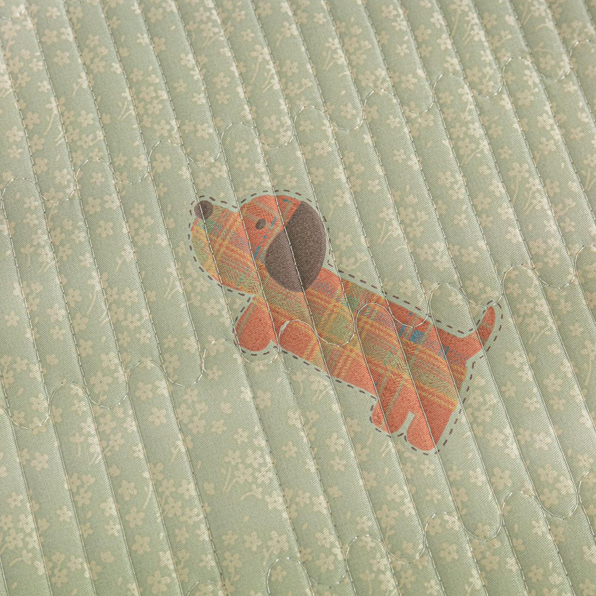 91家纺网 家纺一手货源 找家纺 恒尚居 2025新款全棉牛奶绒床盖四季可用纯棉夹棉床单床褥垫三件套-秋冬款系列一 布丁狗【A纯棉-B牛奶绒】