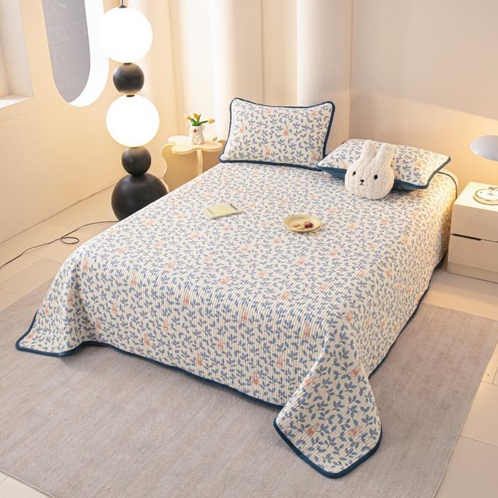 91家纺网 家纺一手货源 找家纺 恒尚居 2025新款全棉牛奶绒床盖四季可用纯棉夹棉床单床褥垫三件套-秋冬款系列一 菲菲兔【A纯棉-B牛奶绒】