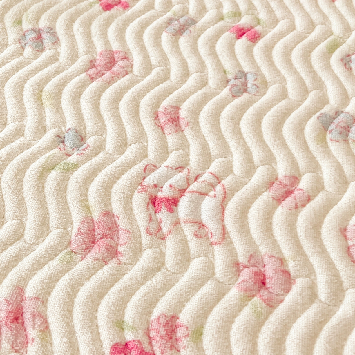 91家纺网 家纺一手货源 找家纺 酱子 2025新款牛奶绒印花床盖四季通用 床盖-碎花猫猫