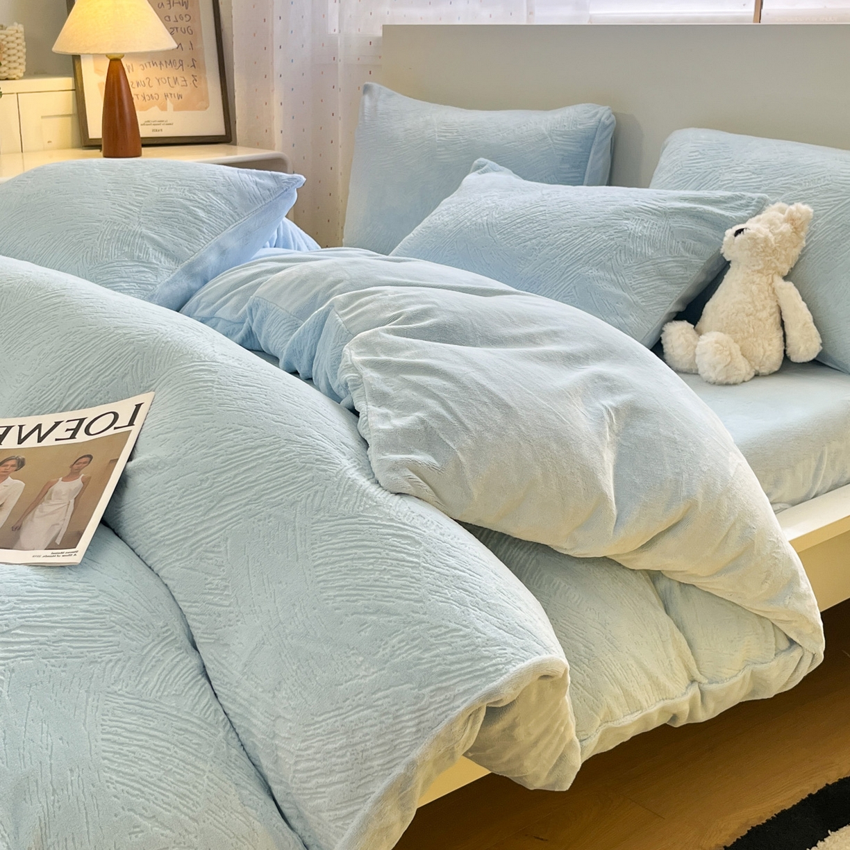 91家纺网 家纺一手货源 找家纺 （总）如一 2025新款3D雕花牛奶绒四件套第三批